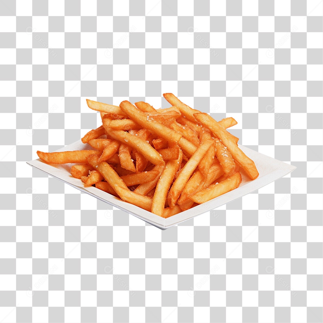 Porção de Batatas Fritas PNG Transparente