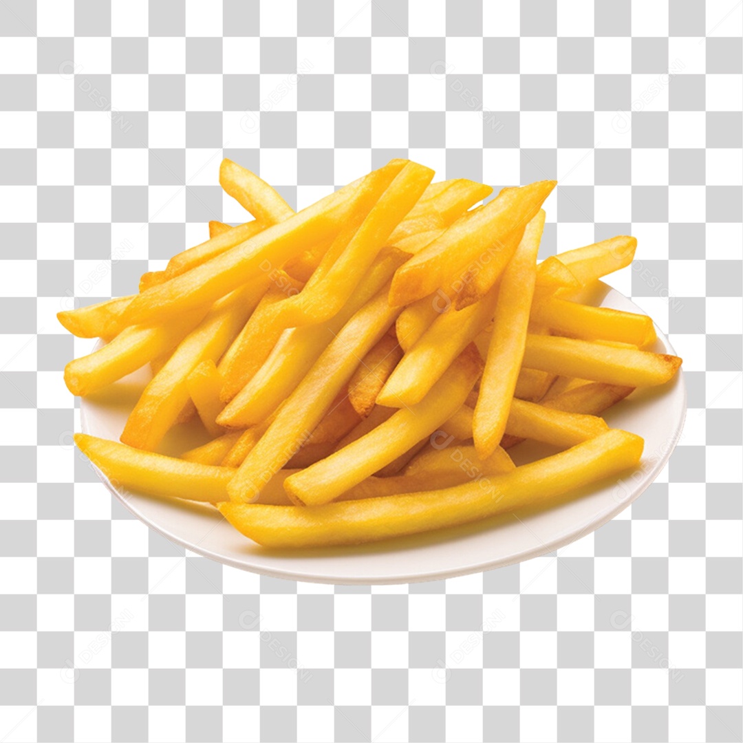 Porção de Batatas Fritas PNG Transparente