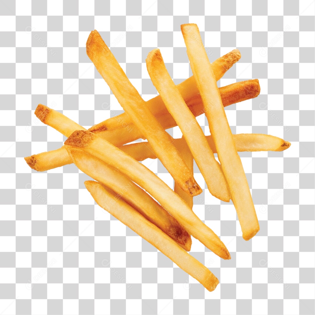 Porção de Batatas Fritas PNG Transparente