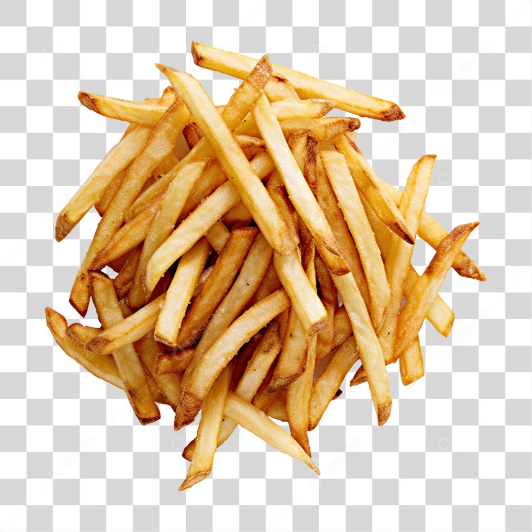 Porção de Batatas Fritas PNG Transparente