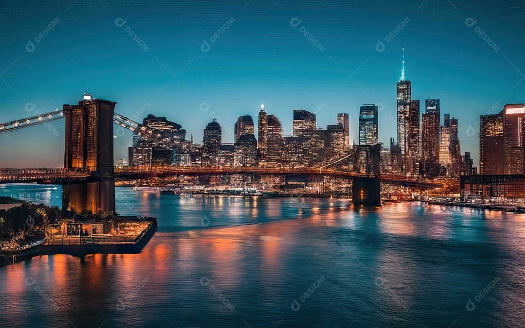 Cidade com arranha céus escala generativa de baixa resolução