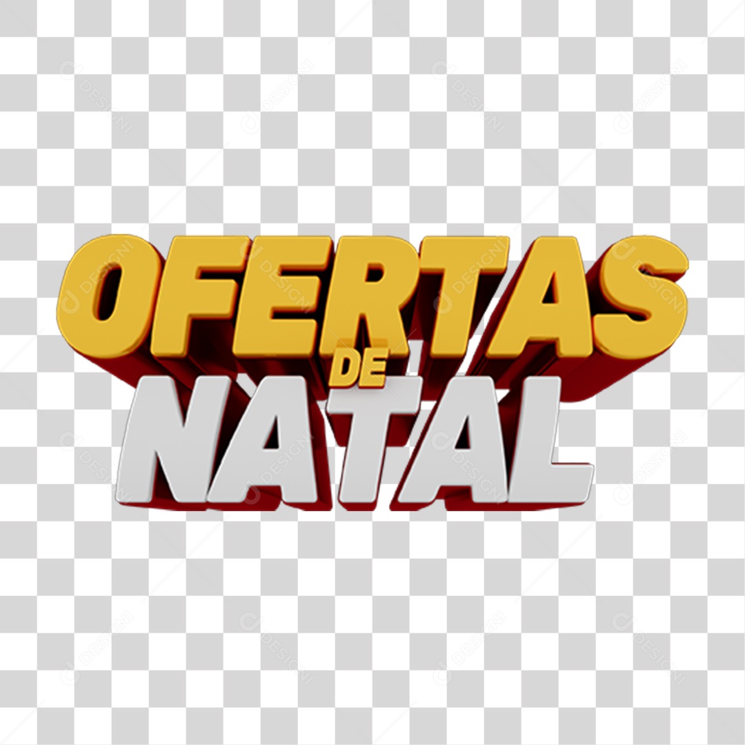 Texto 3D Ofertas de Natal PNG Transparente