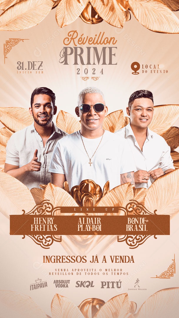 Social Media Flyer Story Réveillon Prime 2024 PSD Editável