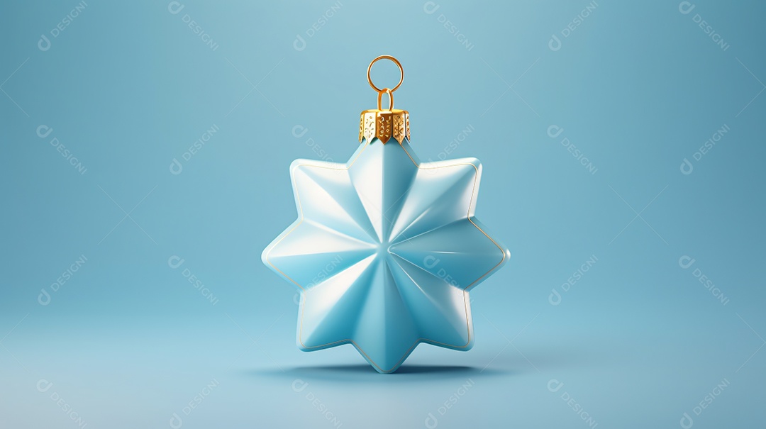 Elementos natalinos fundo azul