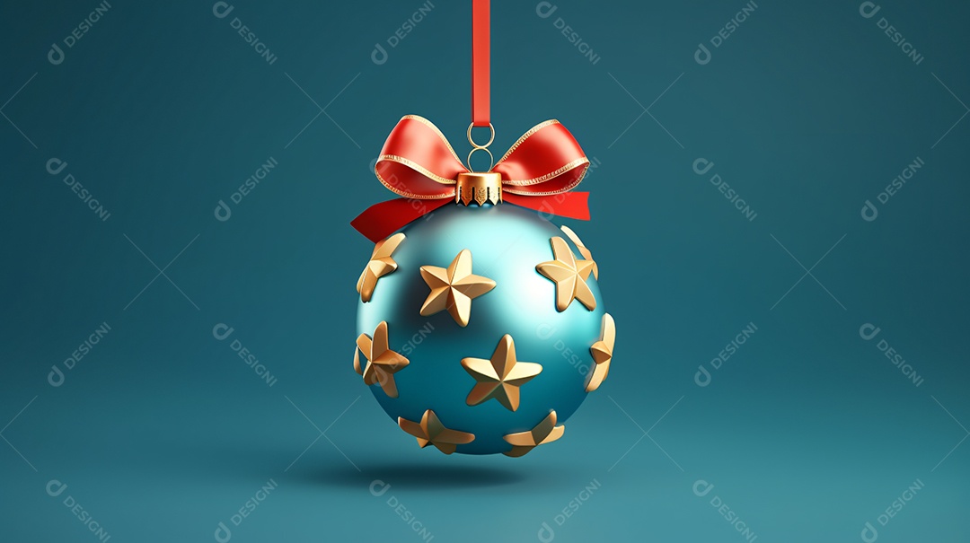 Elementos natalinos fundo azul