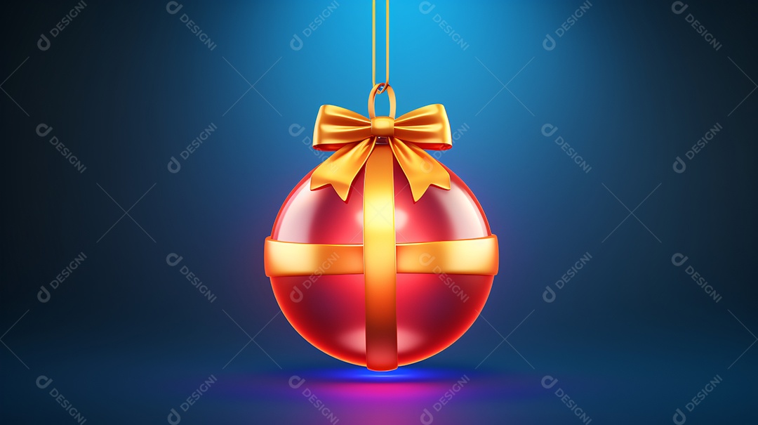 Elementos natalinos fundo colorido