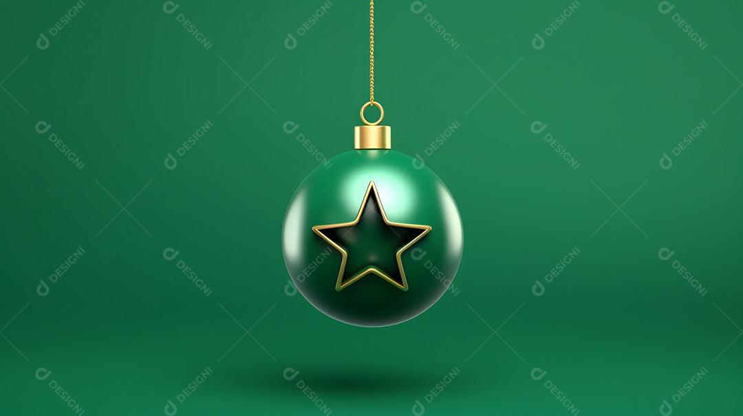 Elementos natalinos fundo verde