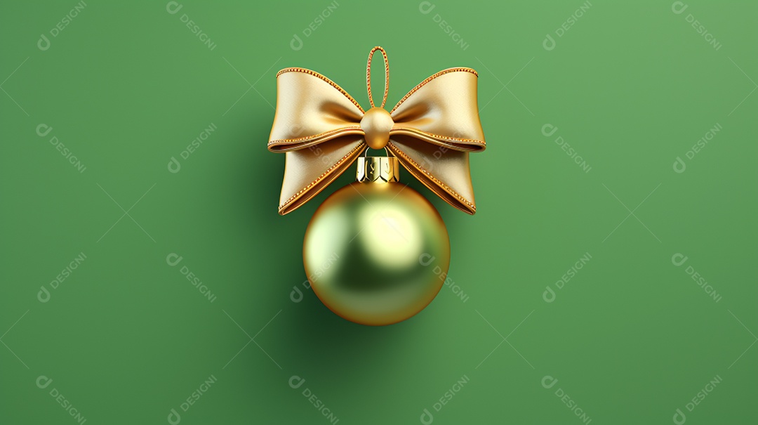 Elementos natalinos fundo verde