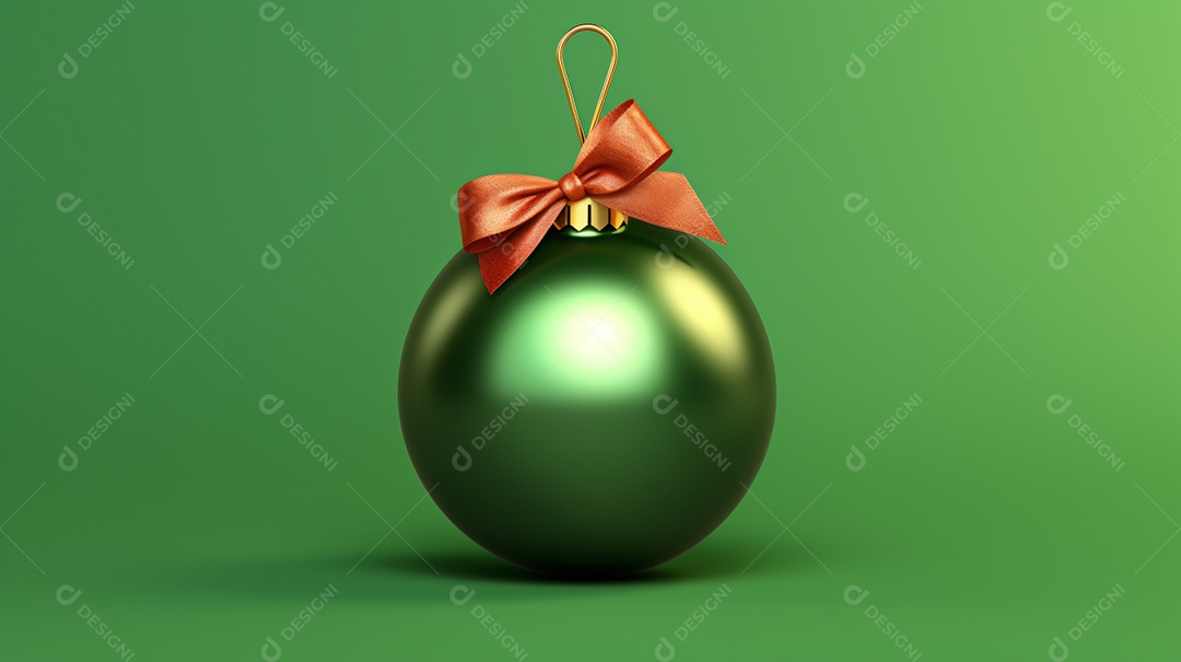 Elementos natalinos fundo verde