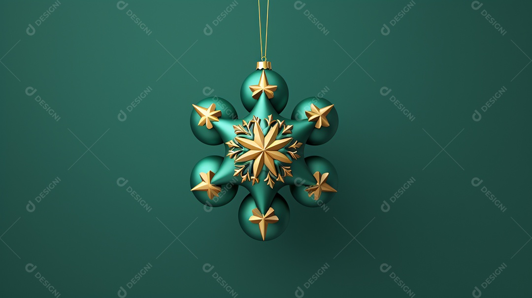 Elementos natalinos fundo verde