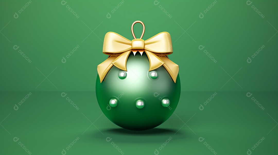 Elementos natalinos fundo verde