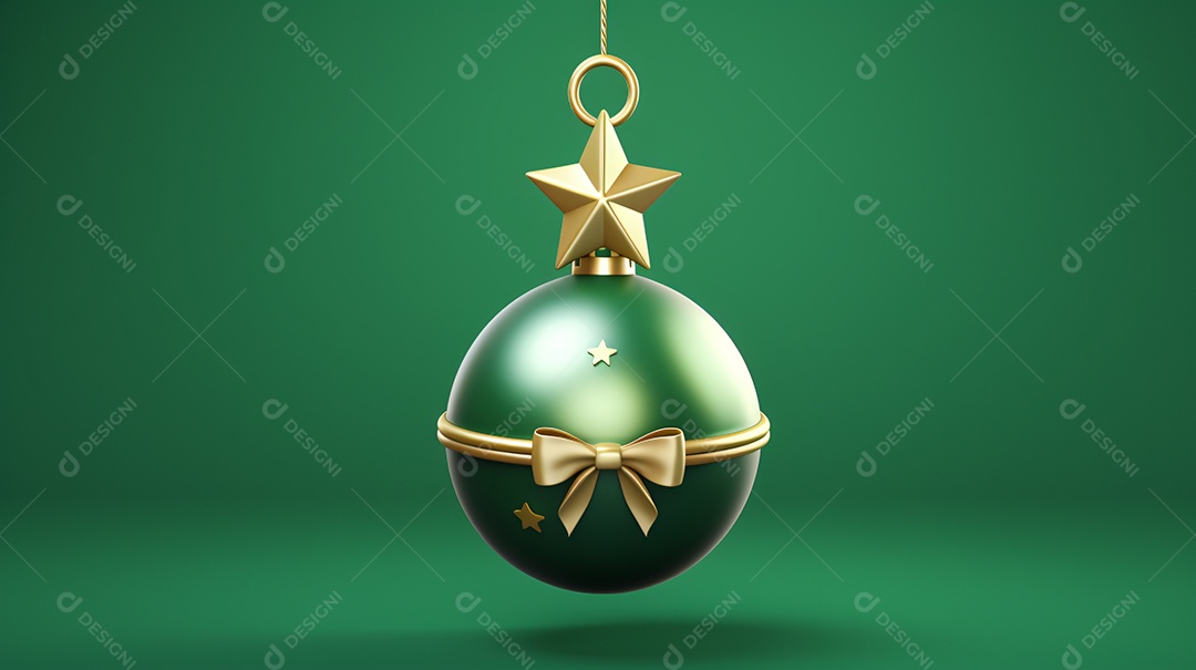 Elementos natalinos fundo verde
