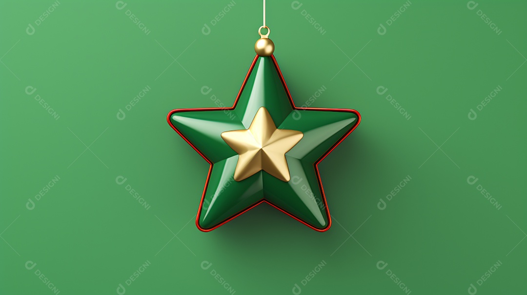 Elementos natalinos fundo verde