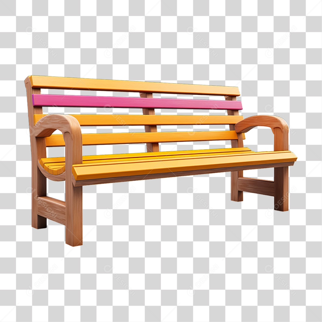 Banco de Madeira PNG Transparente