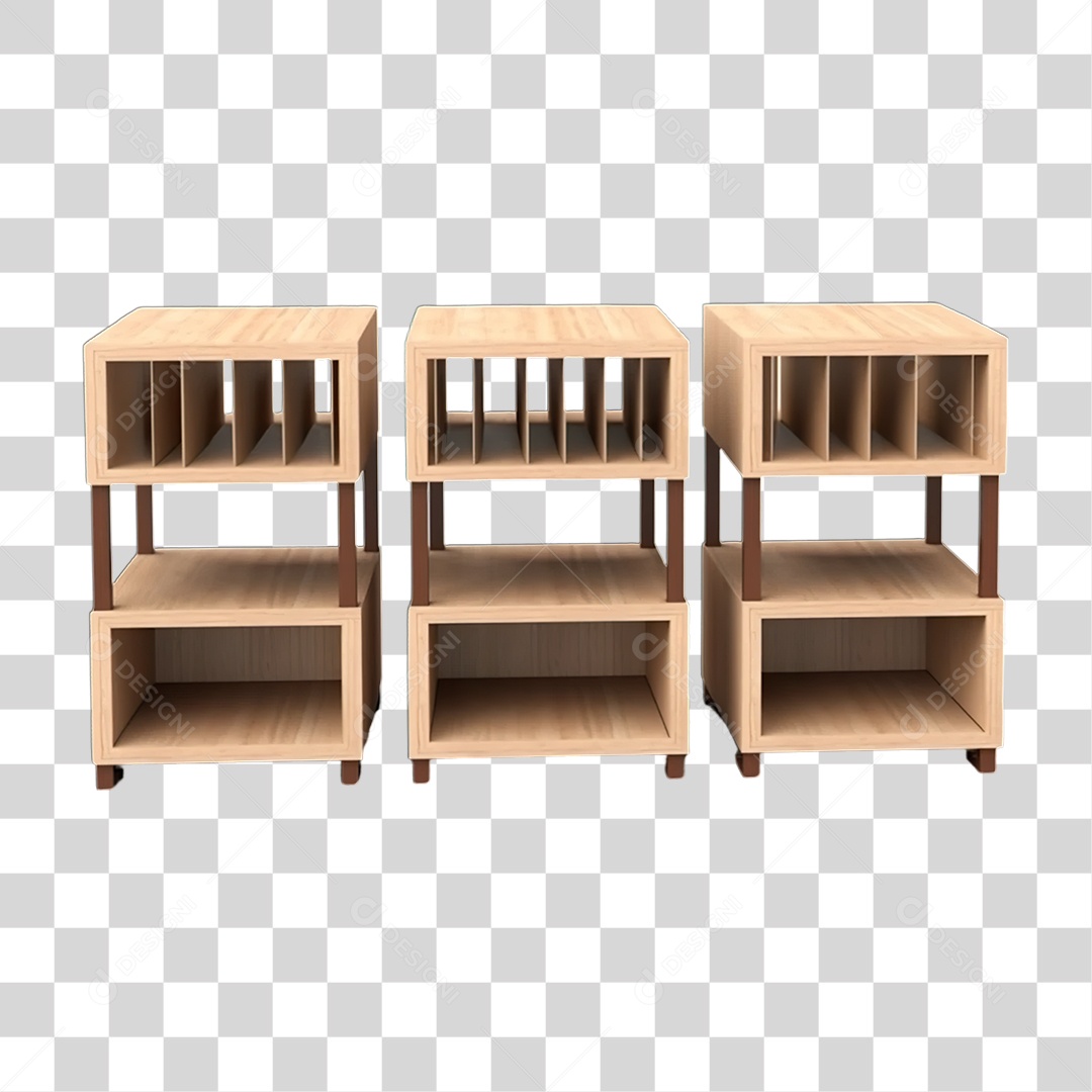 Prateleira de Madeira PNG Transparente