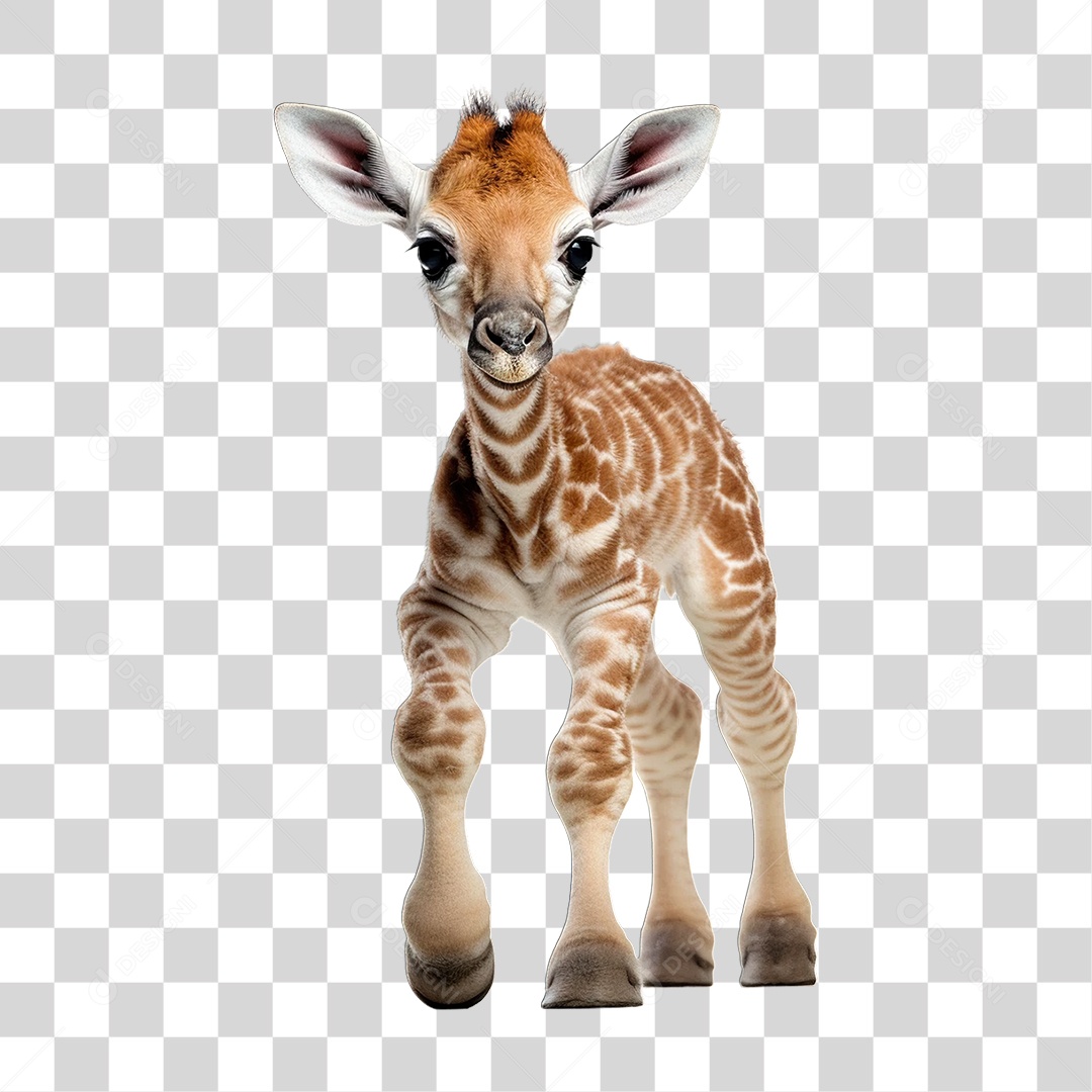 Girafa Filhote PNG Transparente