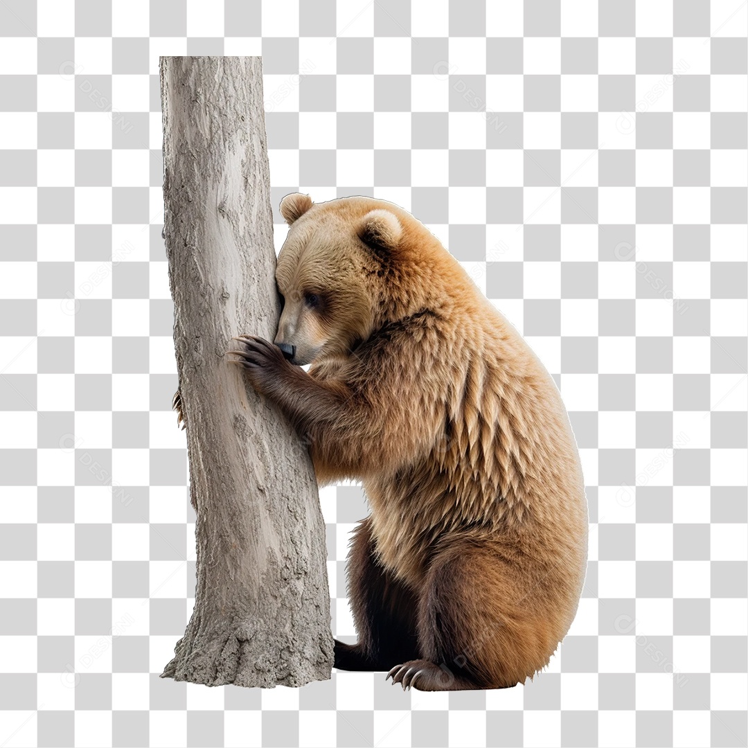 Urso Cinzento Animal Silvestre PNG Transparente