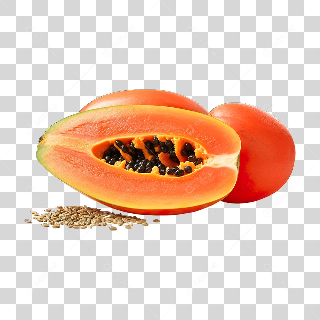 Fruta Mamão PNG Transparente