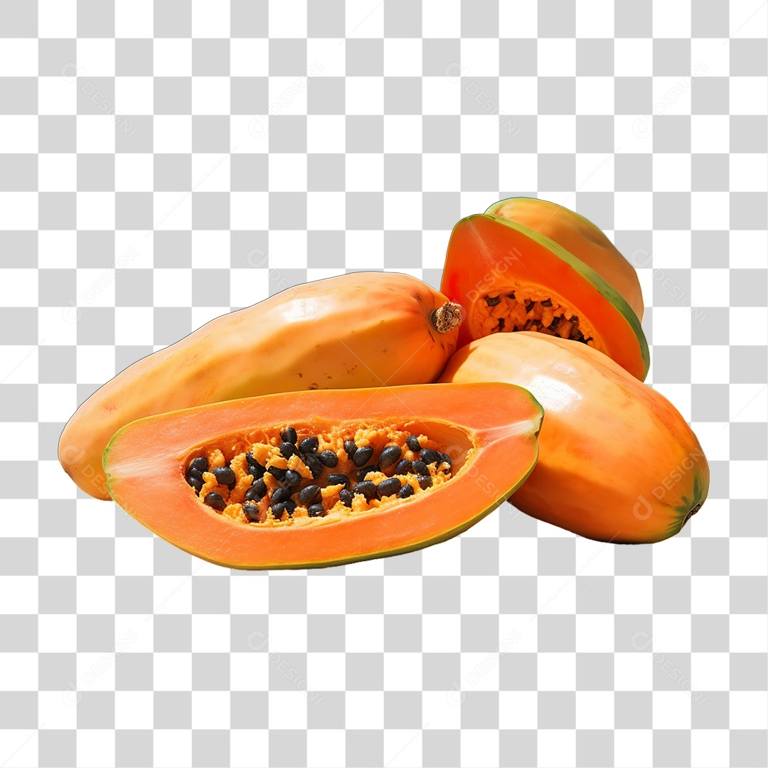 Fruta Mamão PNG Transparente