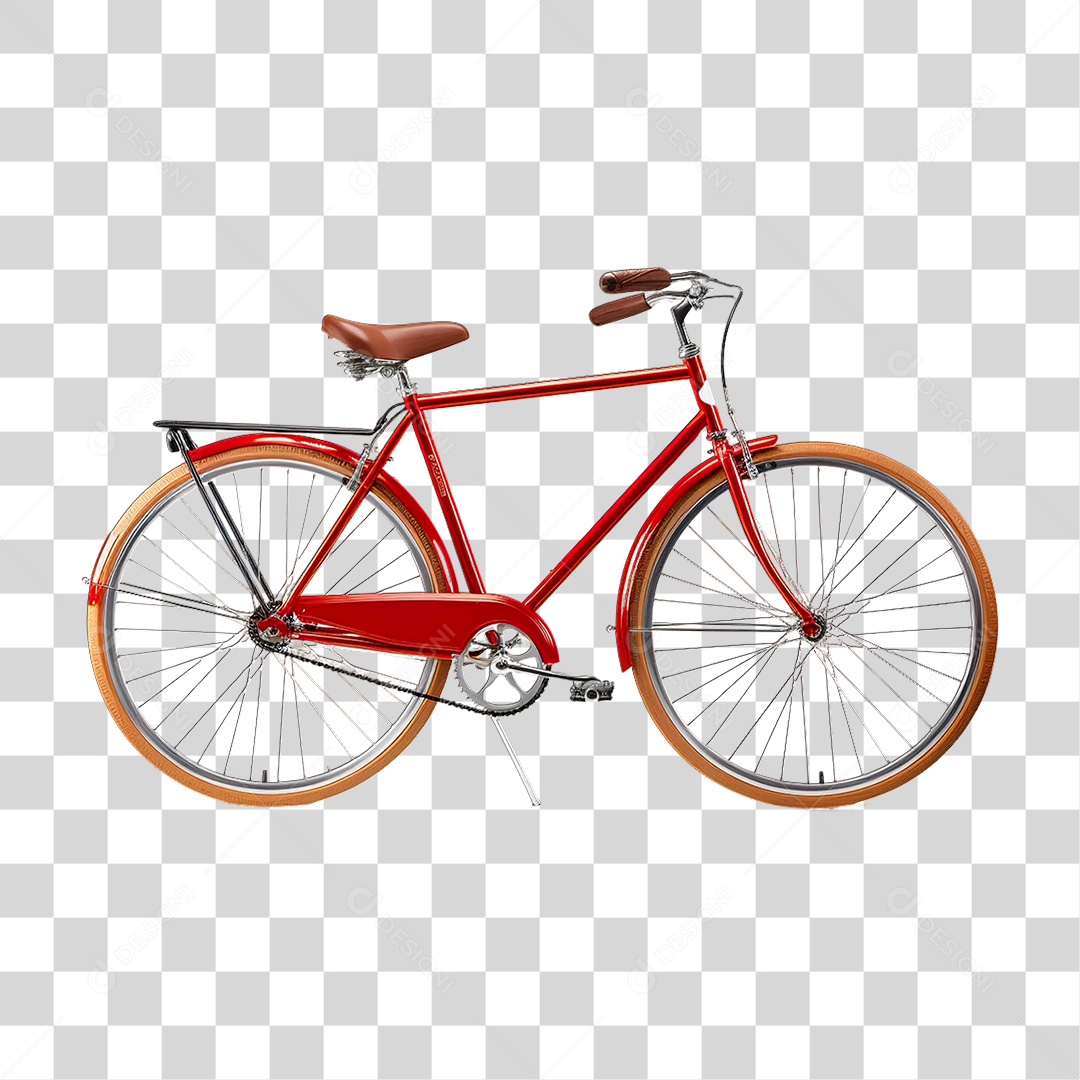 Bicicleta Vermelha PNG Transparente
