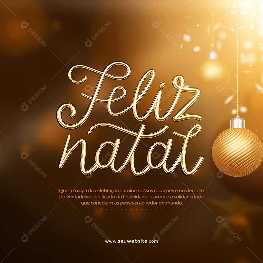 Feliz Natal Amor e Solidariedade Social Media PSD Editável