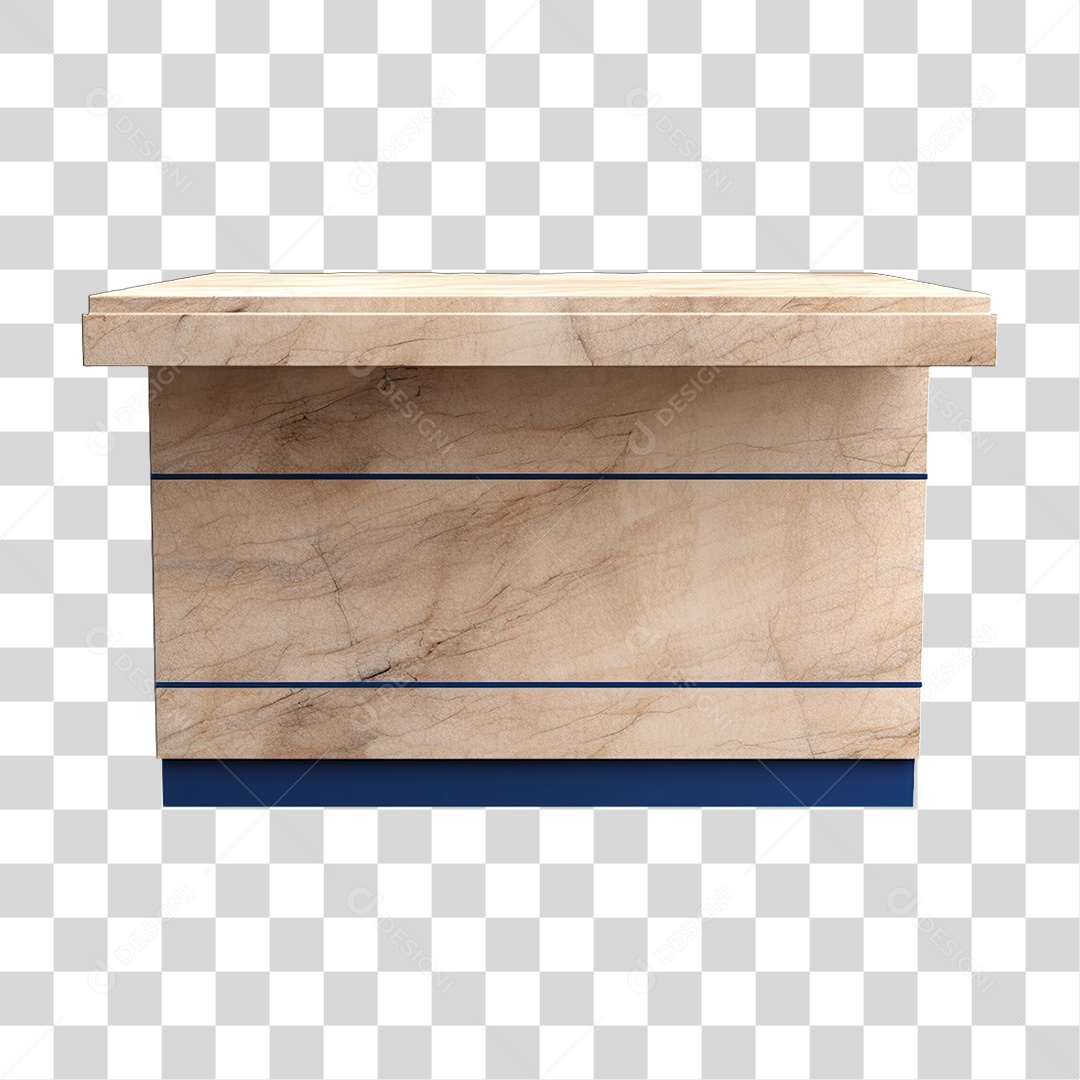 Mesa de Mármore Branca PNG Transparente