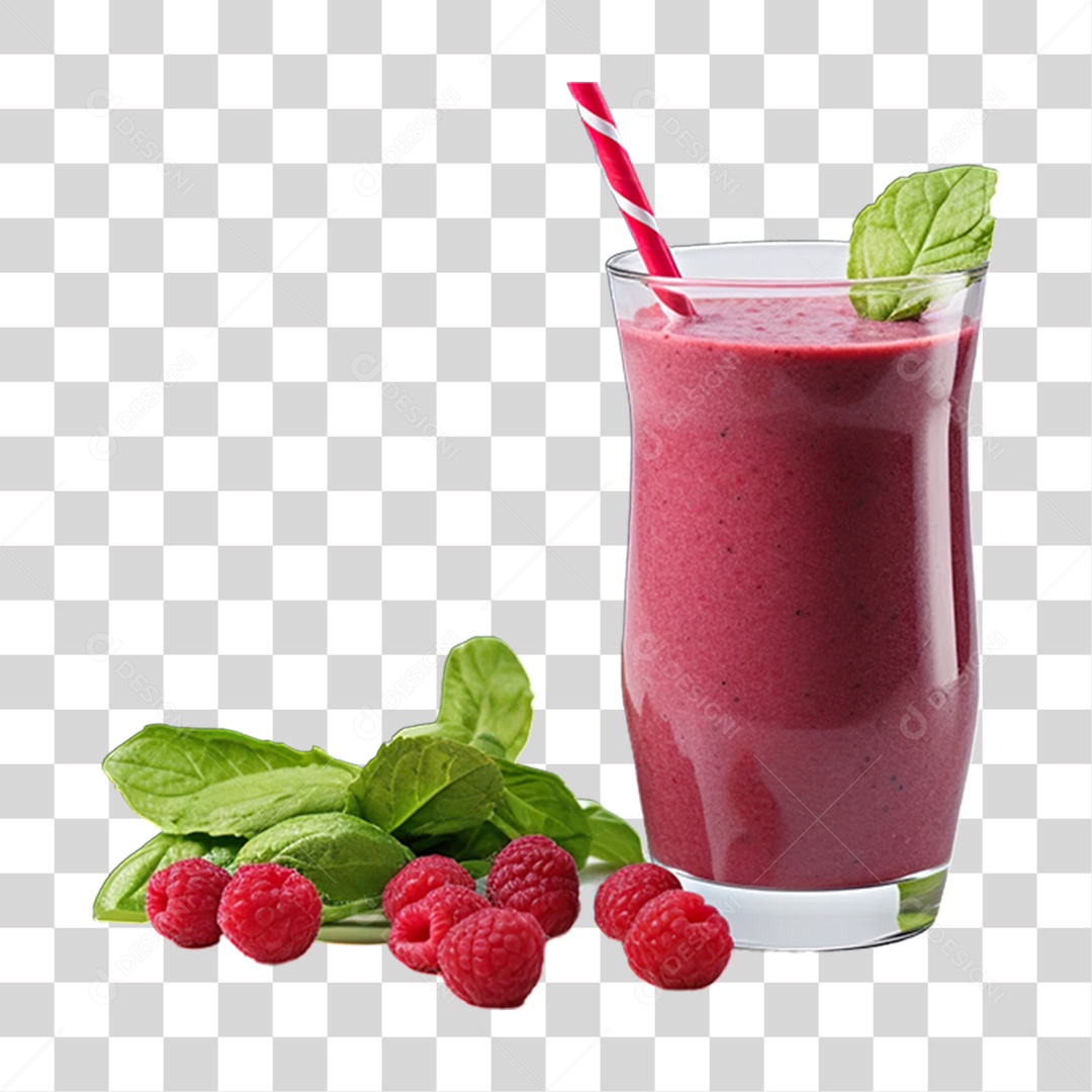 Copo com Vitaminas de Frutas PNG Transparente