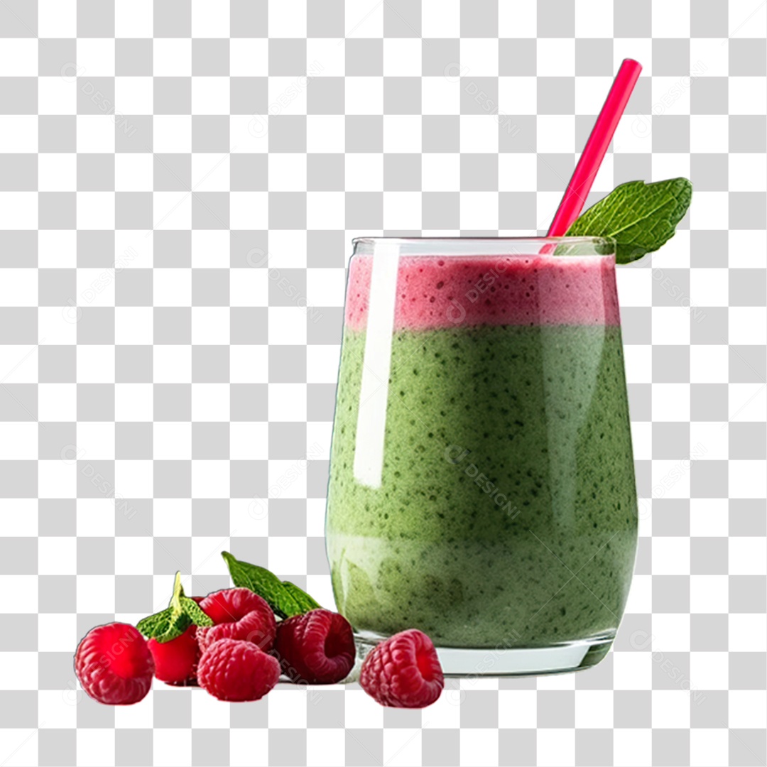 Copo com Vitaminas de Frutas PNG Transparente