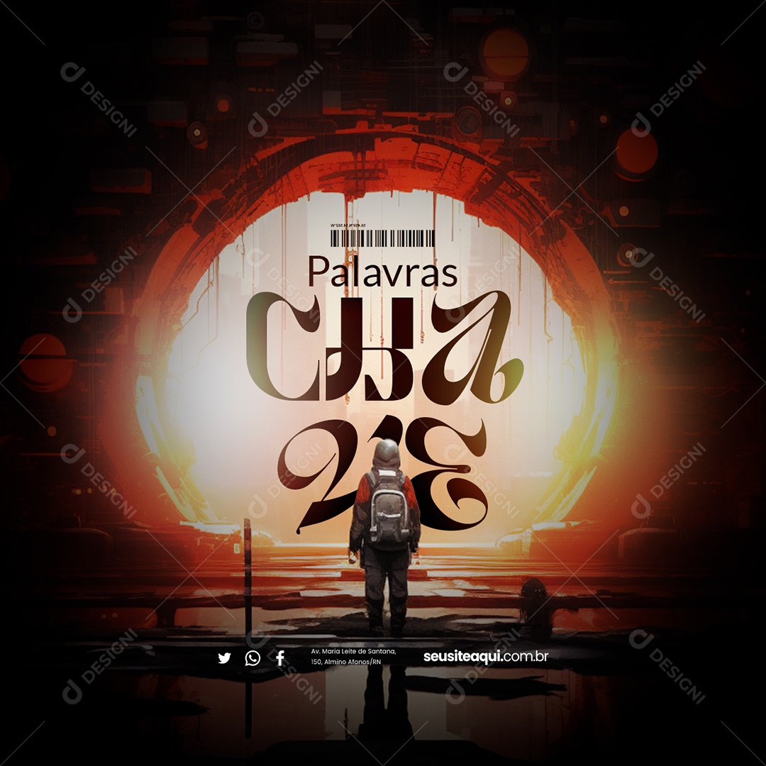 Marketing Digital Palavras Chave Social Media PSD Editável