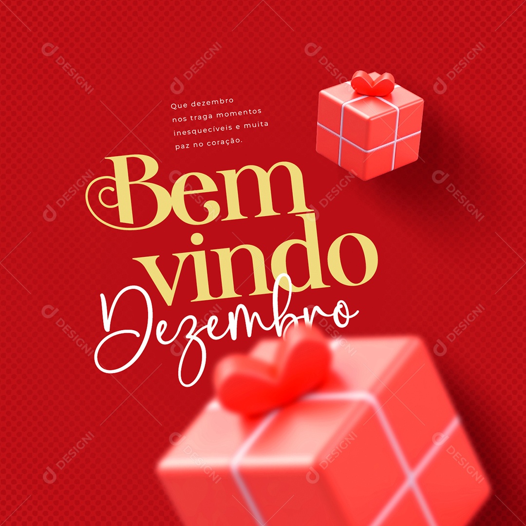Bem Vindo Dezembro nos Traga Momentos Inesquecíveis e Muita Paz no Coração Social Media PSD Editável