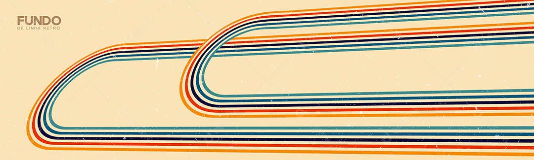 Background de Linha Retrô Ilustração Vetor EPS