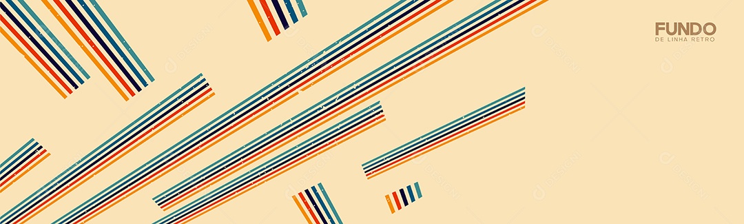 Background de Linha Retrô Ilustração Vetor EPS