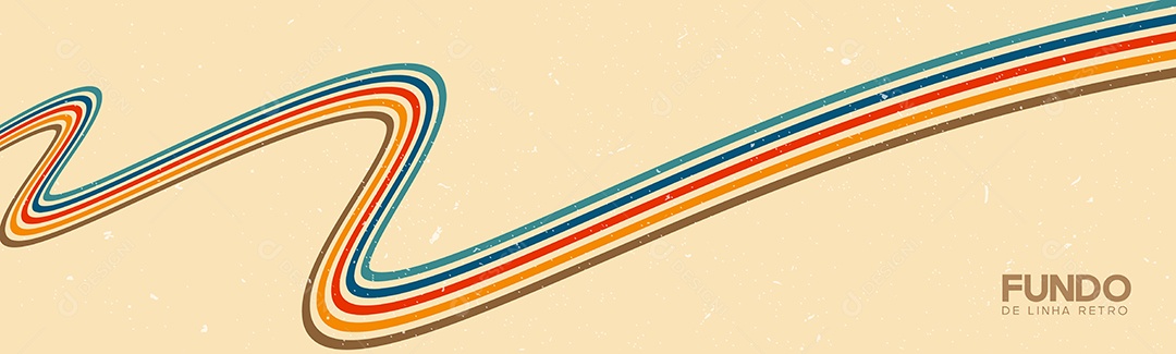 Background de Linha Retrô Ilustração Vetor EPS