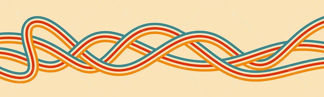 Background de Linha Retrô Ilustração Vetor EPS