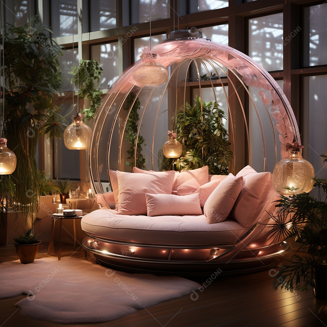 Elegância interior de casa moderna