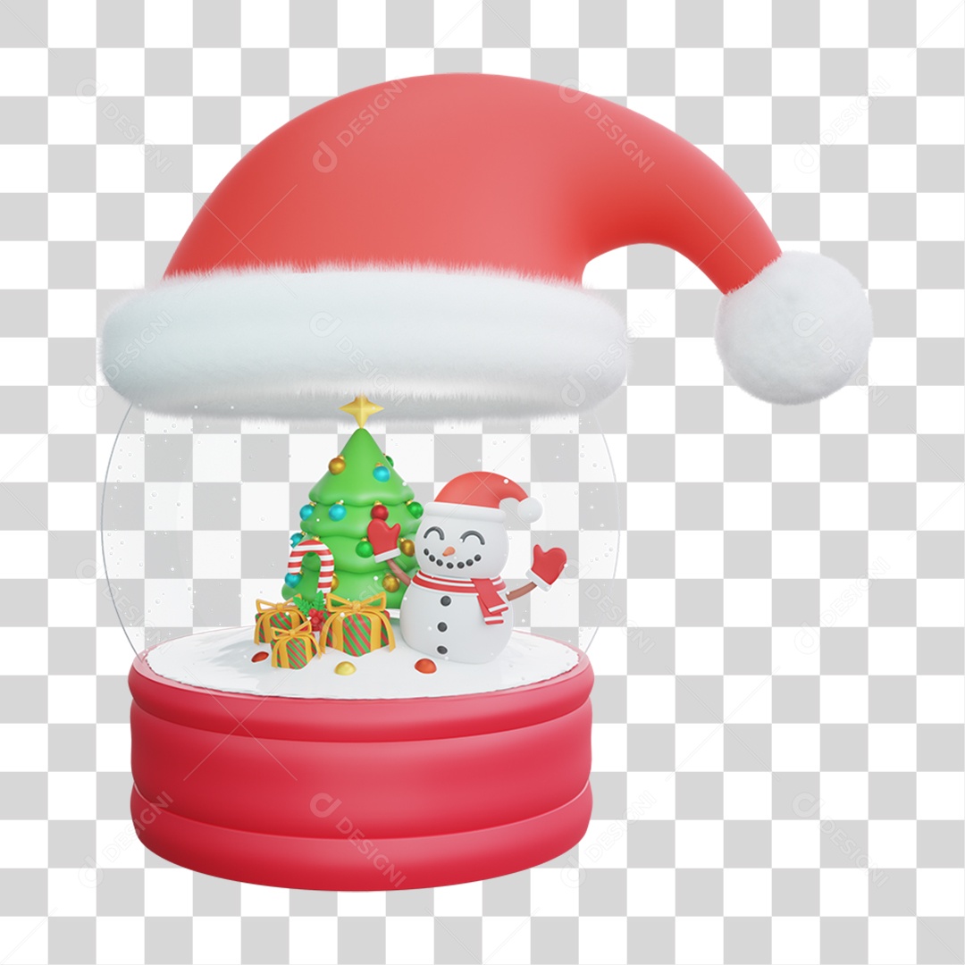 Elemento 3D Árvores Natalinas Presentes Natal PNG Transparente