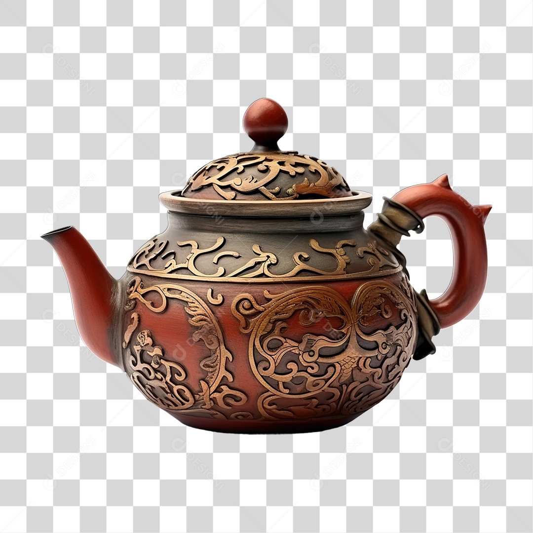 Bule Chines Chá PNG Transparente