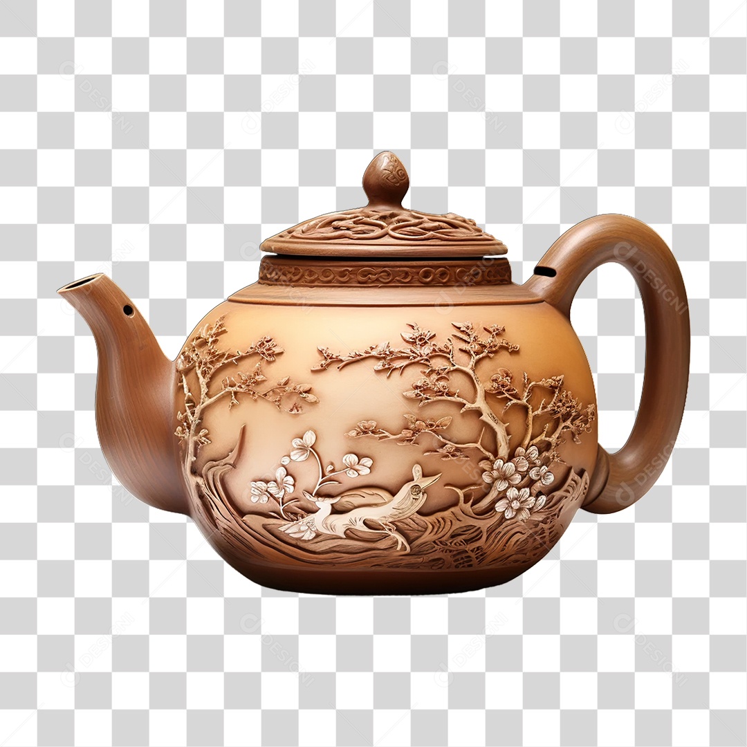 Bule Chines Chá PNG Transparente