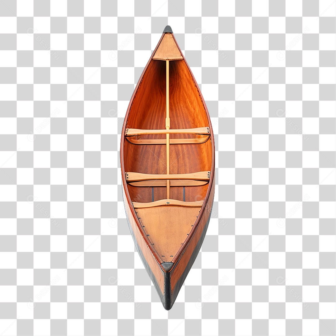 Canoa de Madeira PNG Transparente