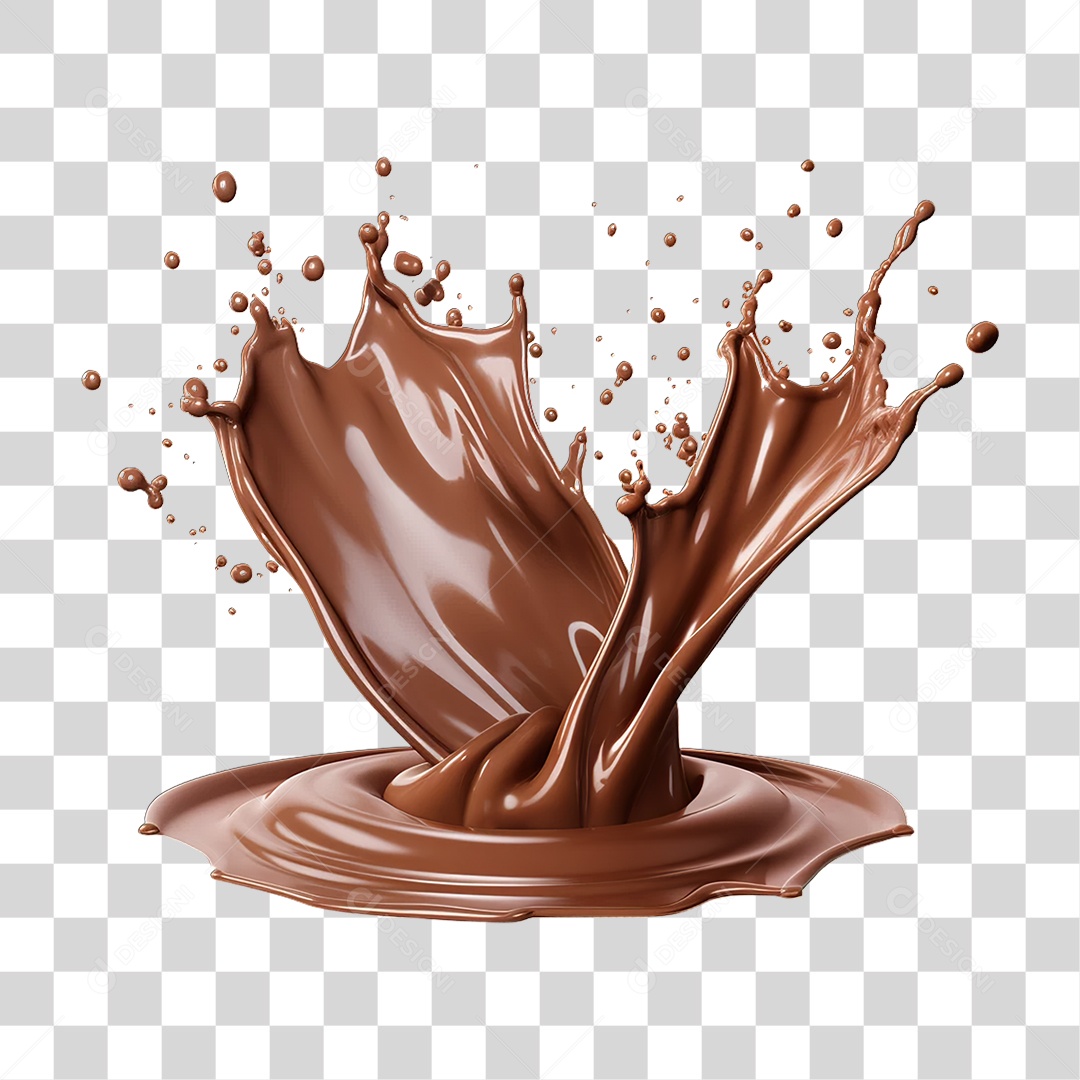 Splash de Chocolate PNG Transparente