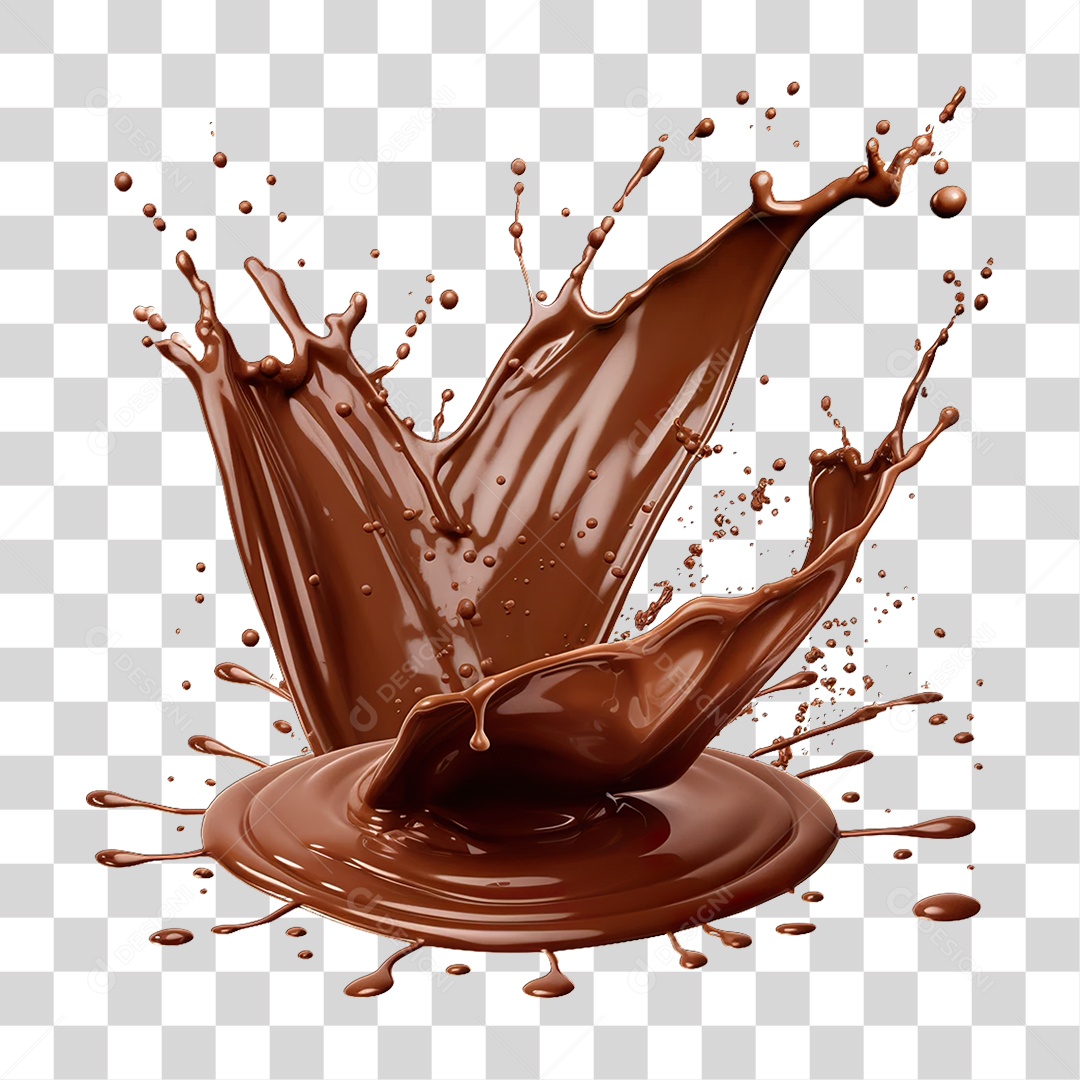 Splash de Chocolate PNG Transparente