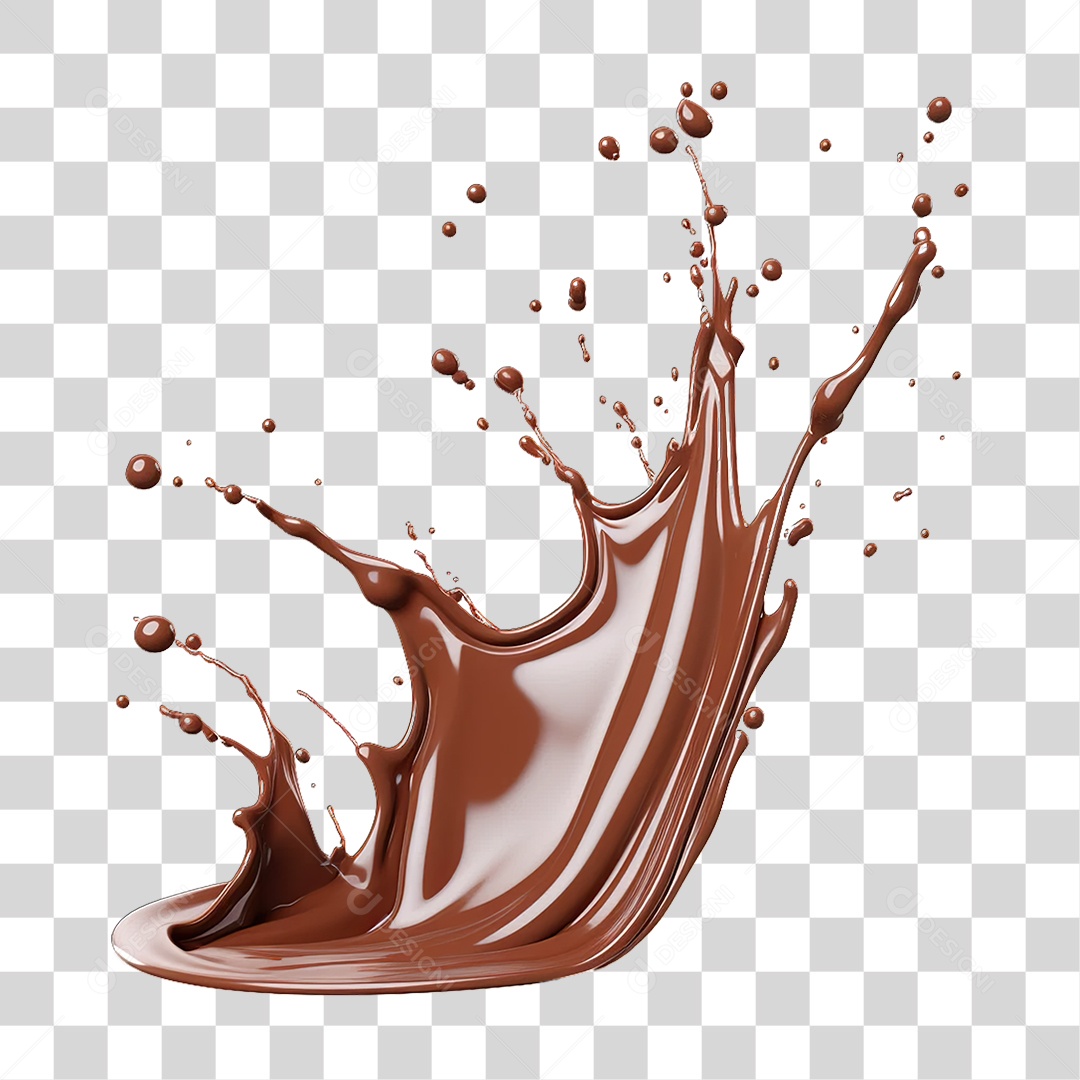 Splash de Chocolate PNG Transparente