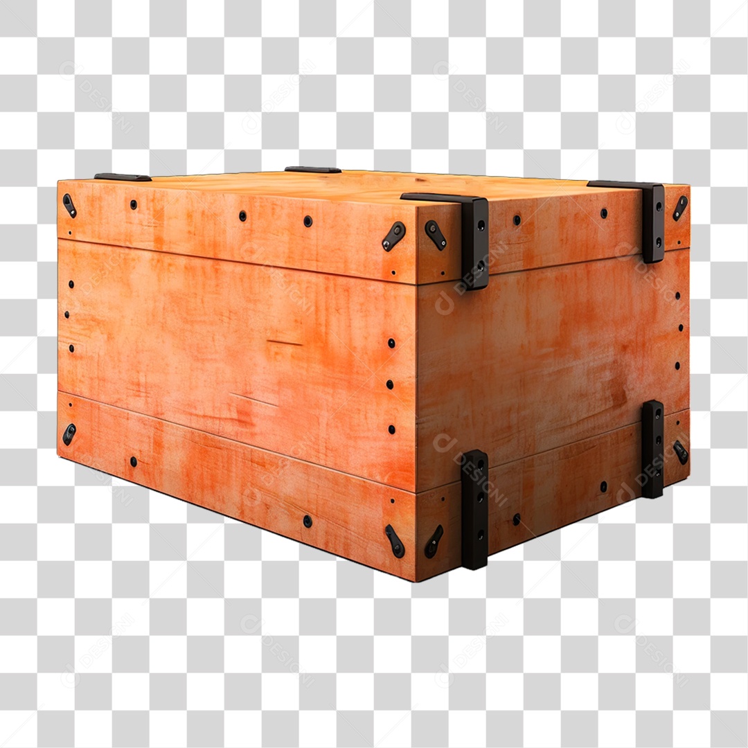 Caixa de Madeira PNG Transparente