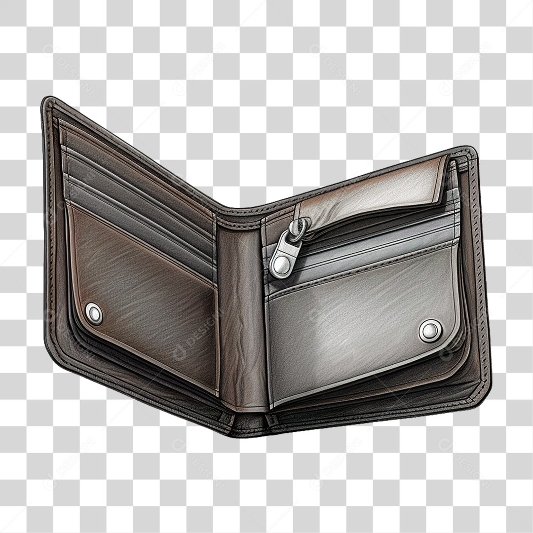 Carteira de Couro PNG Transparente