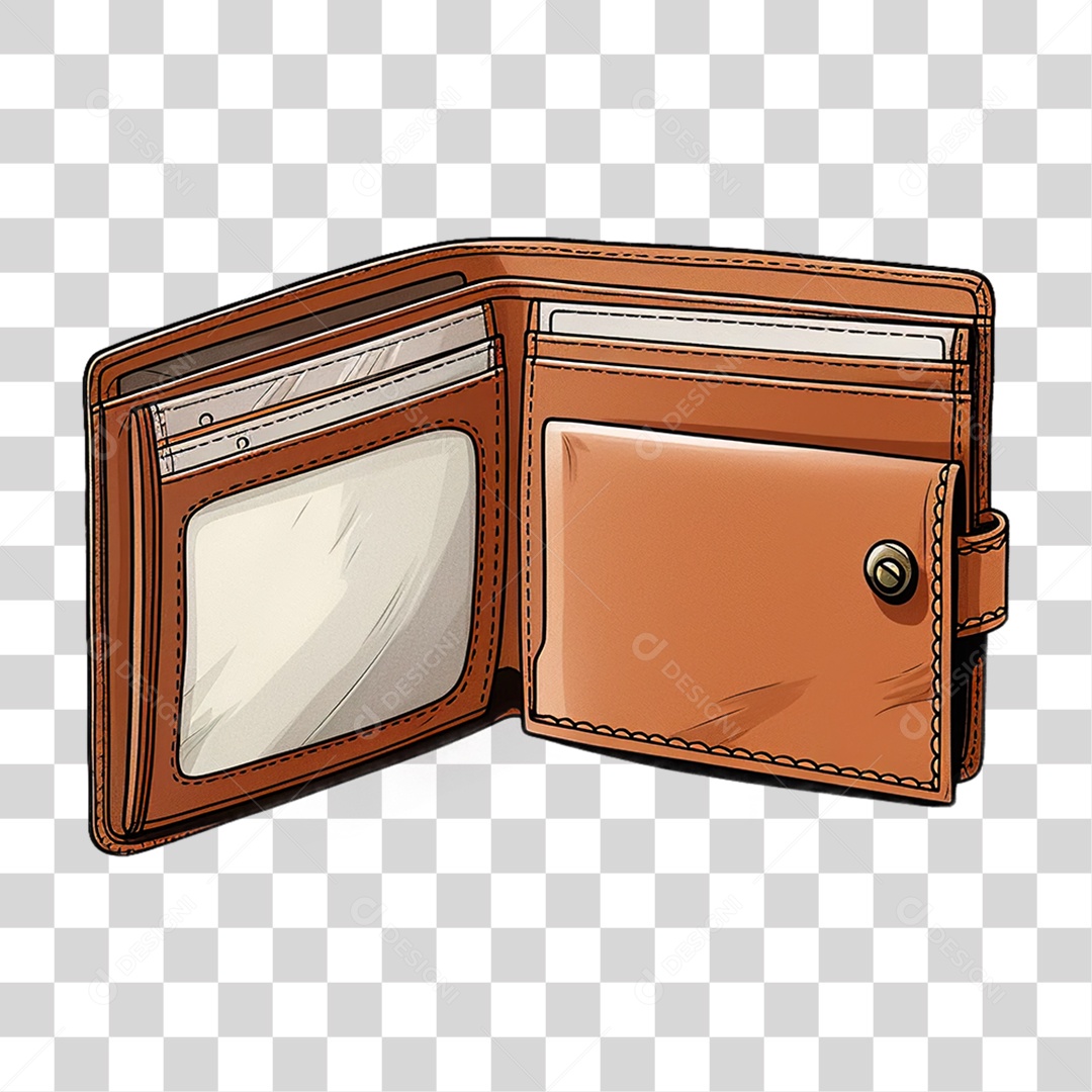 Carteira de Couro PNG Transparente