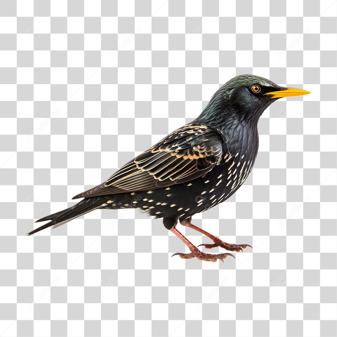 Pássaro Preto Ave PNG Transparente