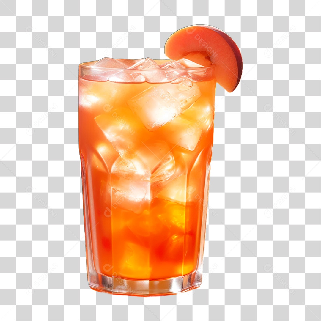 Copo de Suco com Gelo PNG Transparente