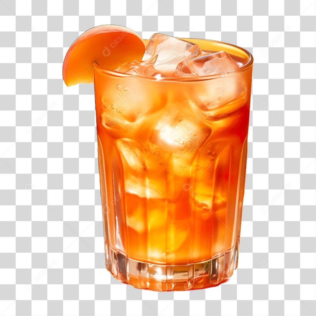 Copo de Suco com Gelo PNG Transparente