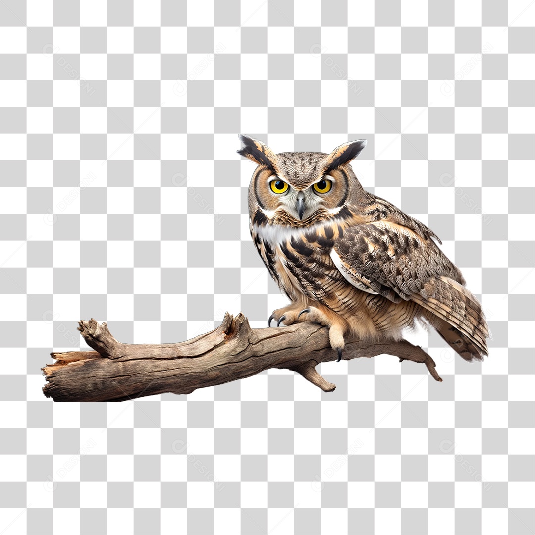 Pássaro Coruja PNG Transparente