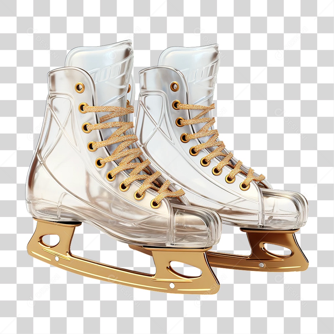 Par de Patins de Gelo PNG Transparente